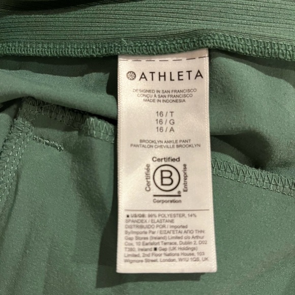 Athleta Brooklyn Ankle Pant Sz: 16T - Picture 8 of 8
